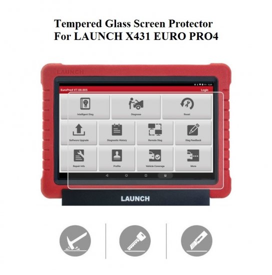 Tempered Glass Screen Protector for LAUNCH X431 Euro Pro4 - Click Image to Close